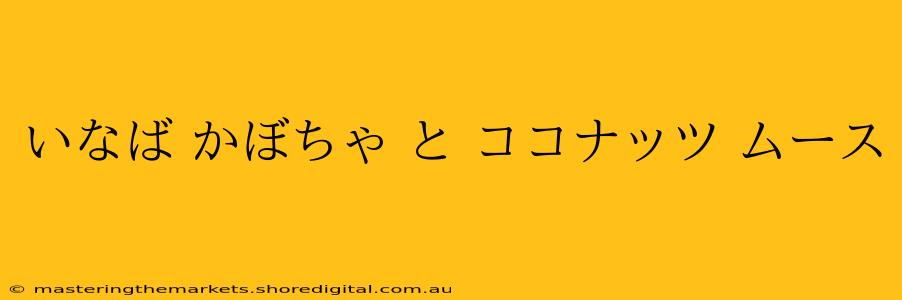 いなば かぼちゃ と ココナッツ ムース