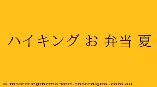 ハイキング お 弁当 夏